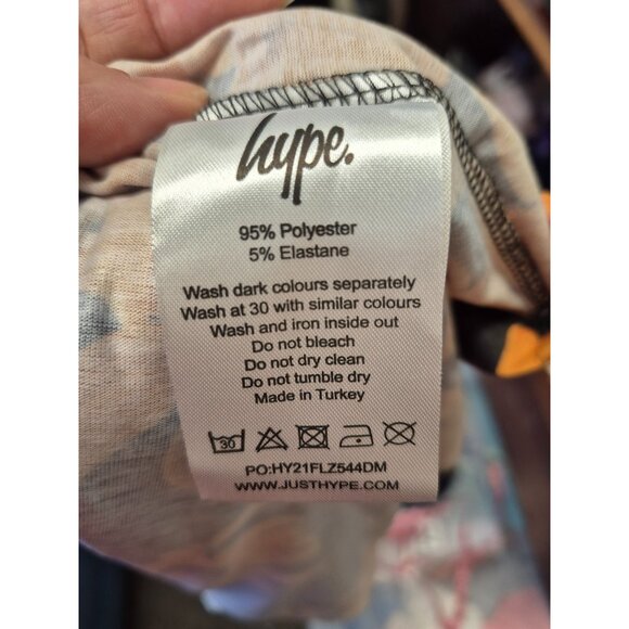 Hype. Black & Orange Floral T-Shirt 7-8Y Graphic Tee For Kids - Picture 6 of 6